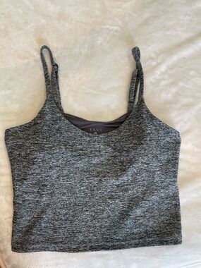 Tavi Heathered Gray Adjustable-Strap Cropped Camisole